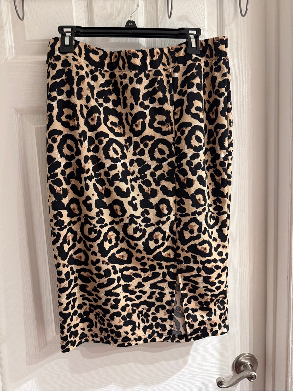 Leopard Print Pencil Skirt - 1XL